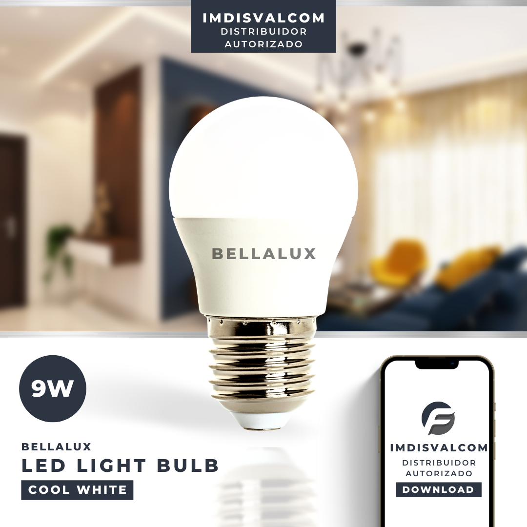 Foco LED Bellalux 9W – Luz Blanca 6500K | Rosca E27 | Bajo Consumo